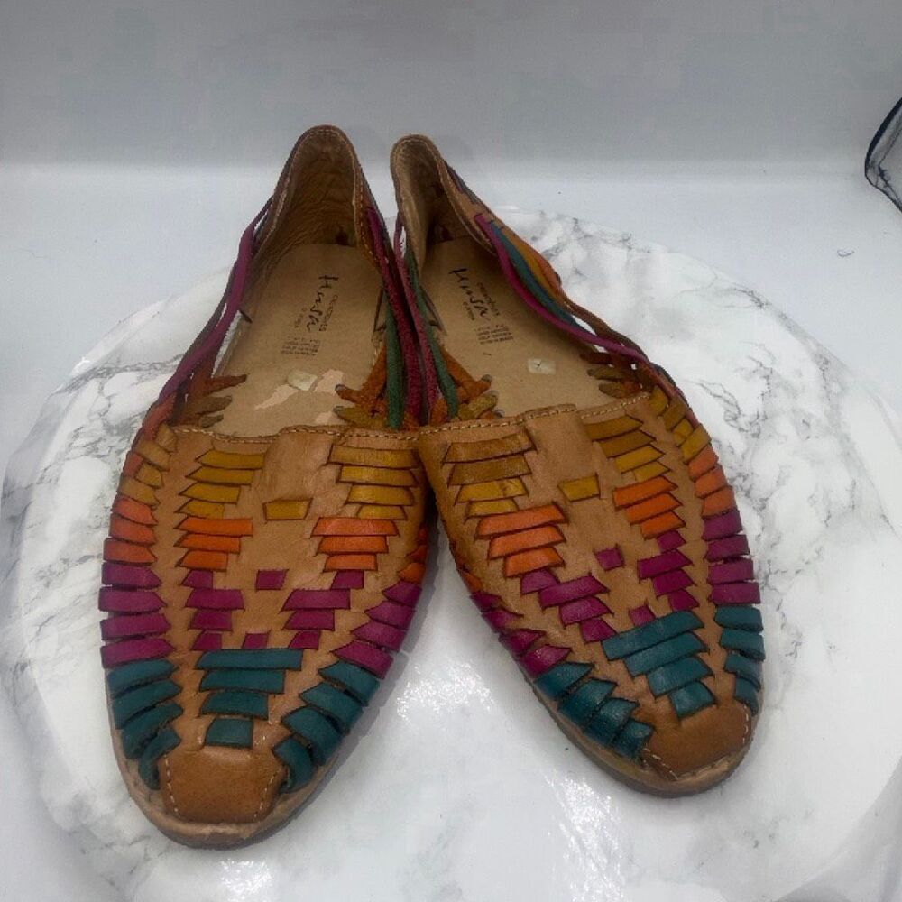 HUSA Multicolor Leather Mexican Huaraches Sandals-9.5